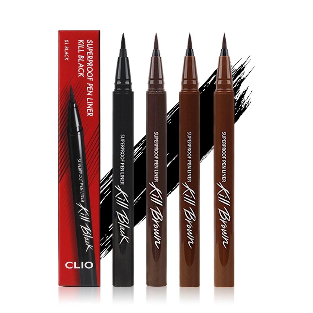 Clio Kill Cover Superproof Pen Liner, No. 3 Cacao Brown, 2 pcs