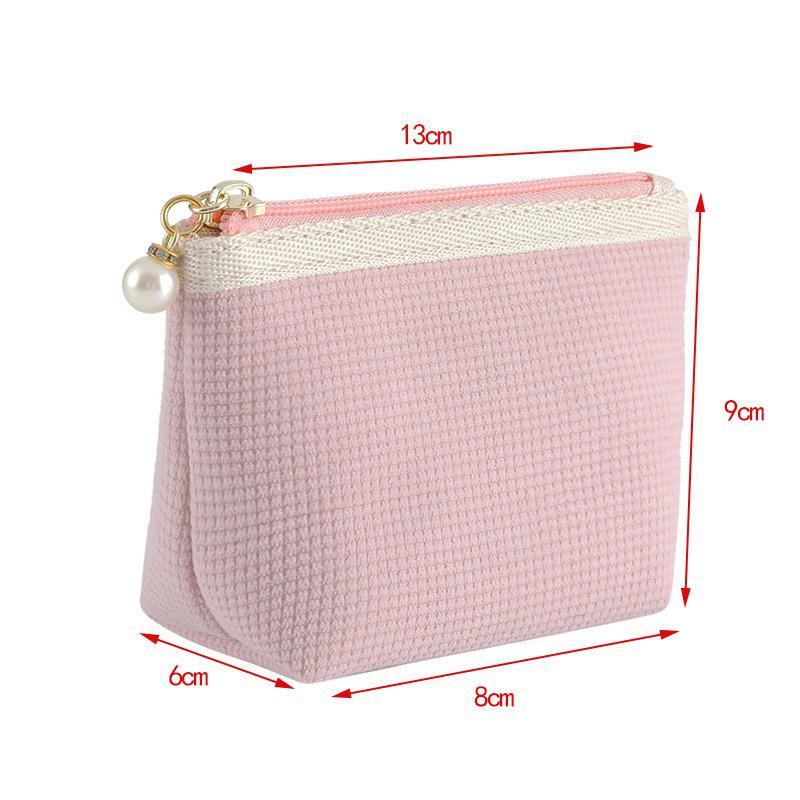 

Compact Corduroy Makeup Bag: Versatile, Large-Capacity Cosmetic and Coin Purse for Women