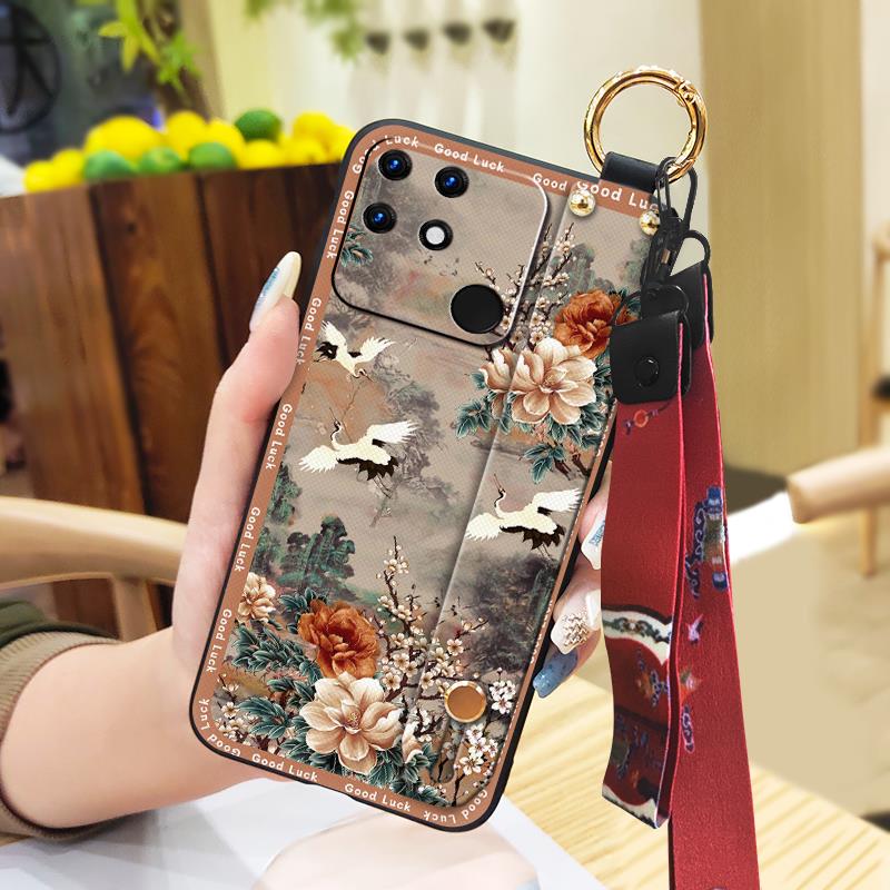 Anti-dust Back Cover Phone Case For OPPO Realme Narzo 50A Waterproof Elderly lady Dirt-resistant Phone Holder Anti-knock