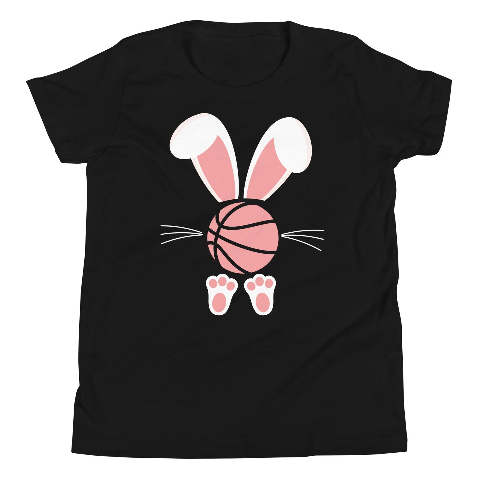 Basketball Lover Easter Bunny Ears Feet Kids Toddler Youth Short Sleeve T-Shirt 100