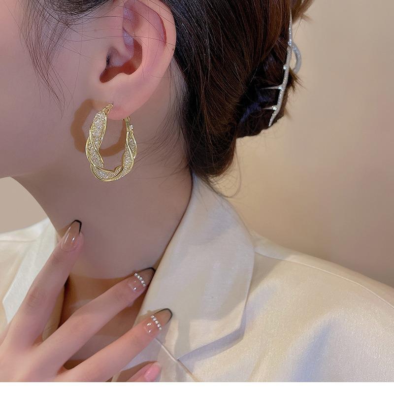 Creative and Fashionable New Earrings Niche Design Sense. Wrapped Earrings, Elegant and Personalized Earrings, Holiday