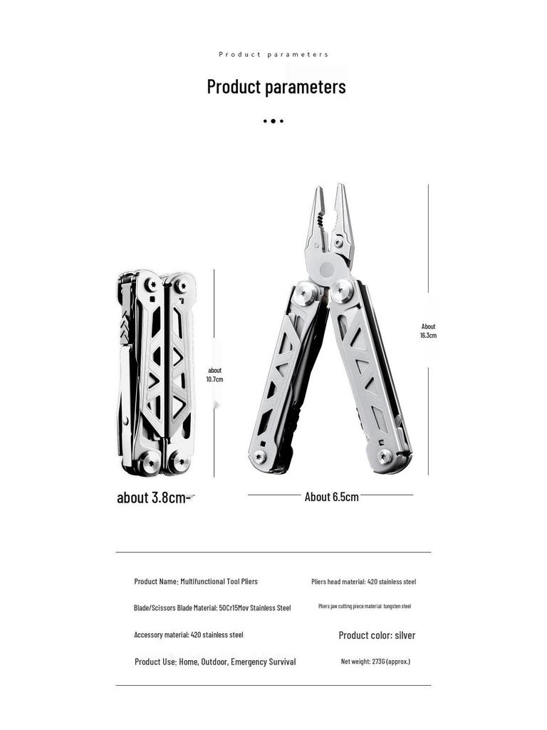 Outdoor Portable Multifunctional Folding Knife and Pliers Camping Tool