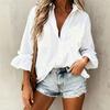European and American New Casual Shirt Ruffle Edge Cuff Shirt Foreign Trade Original Single Temperament Commuter Women's Top Manufacturer