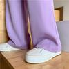 2025 Autumn Purple High-Waist Loose Straight-Leg Drape Trousers