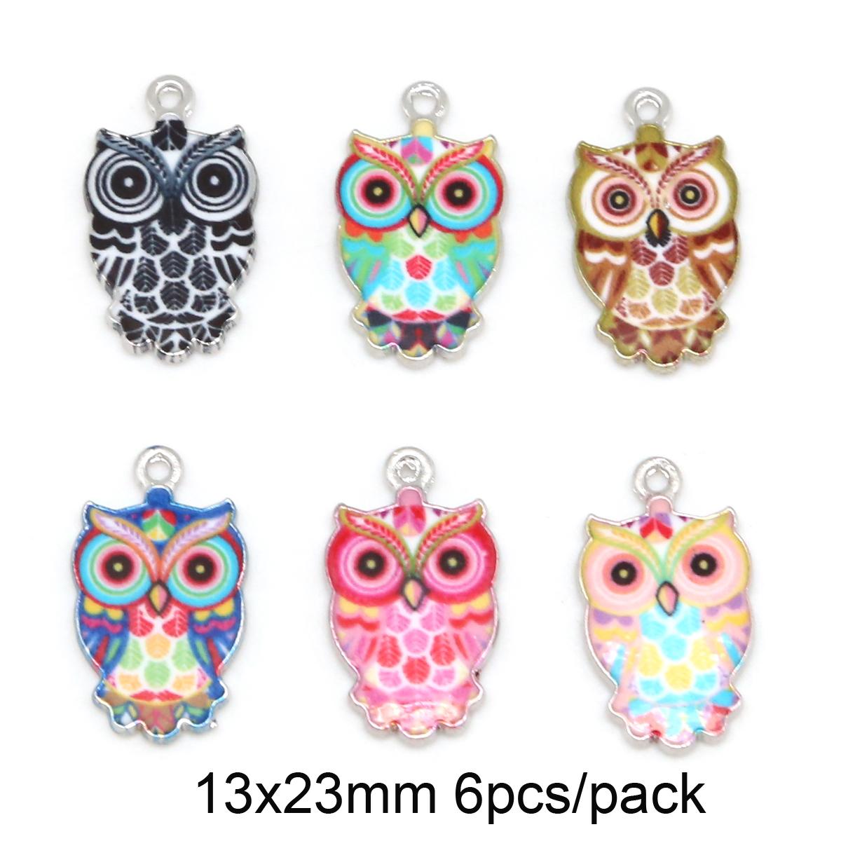

Металлический сплав, эмаль, кошка, сова, подвеска-подвеска для DIY ювелирных изделий, браслет, аксессуары 03