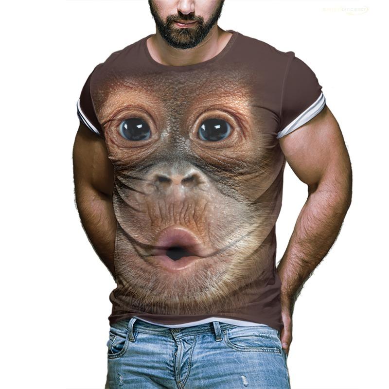 

Funny Monkey Gorilla Cute Animal Graphic T-Shirt Fashion 3D Print Street Short Sleeve Tops Hip Hop Unisex Kids Kawaii Y2k Tee S