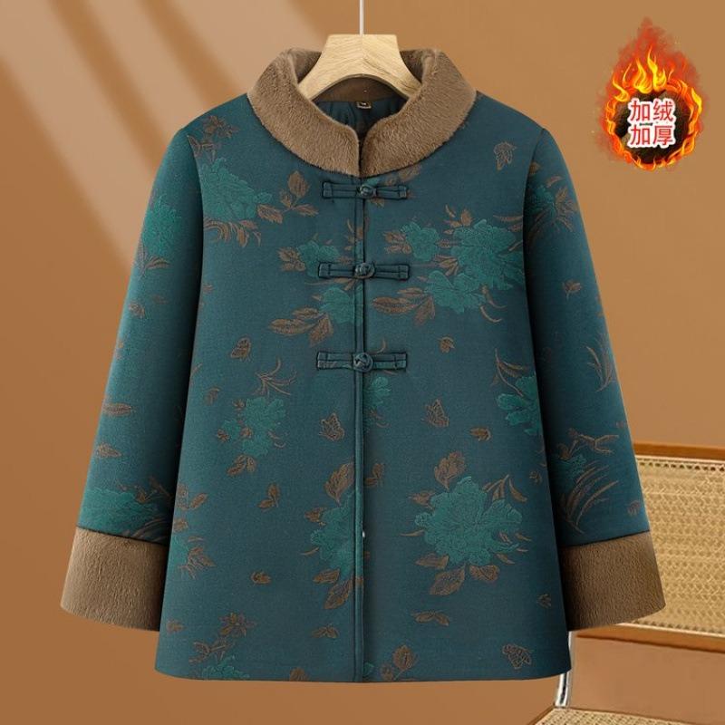 Elderly winter grandma padded jacket padded jacket piled thickened jacket mother padded jacket old lady in the elderly clothes