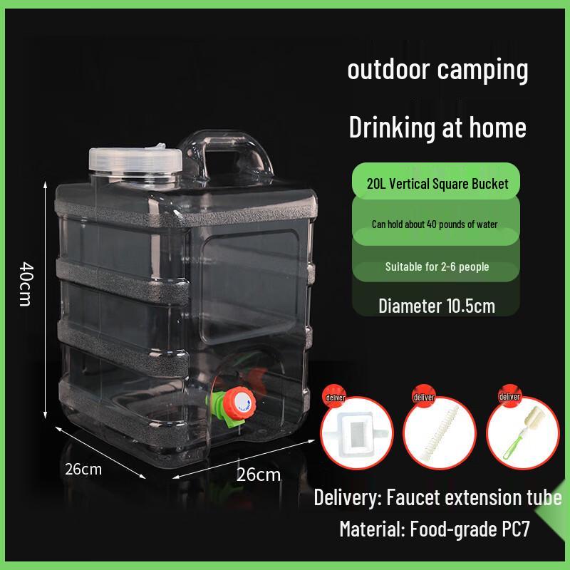 Food-Grade PC Portable Water Storage Bucket 20L