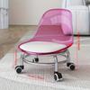 Moderner Acryl-Hocker mit Universalrädern - Multifunktionaler niedriger Stuhl mit 360° freier Drehung - Kein Lebensmittelkontakt, Manuell