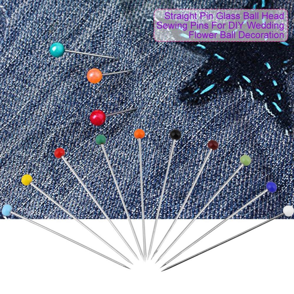 1000pcs 1.45 Inch Sewing Pins Multicolor Dressmaking Pins Quilting Pins  Wedding Flower