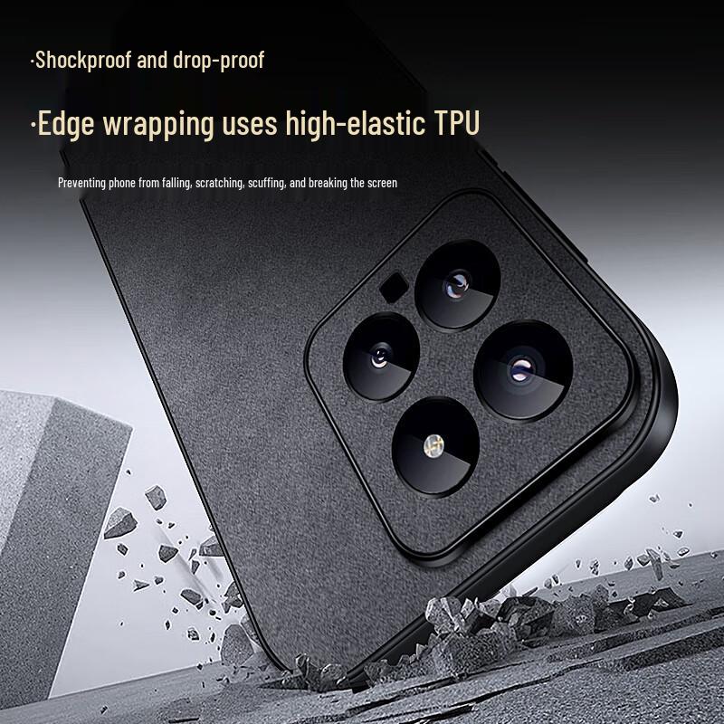 Shangsou Luxury Lambskin Texture Anti-Drop Phone Case for Xiaomi 14 Series