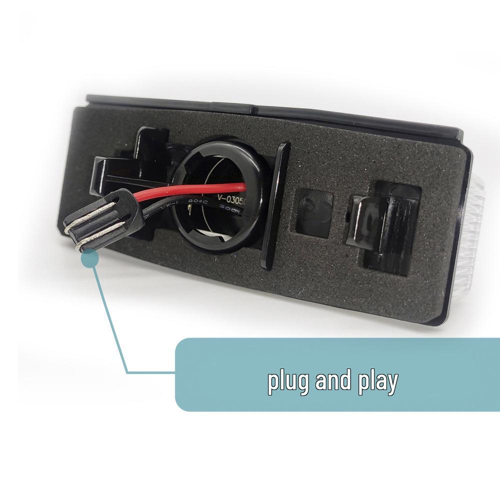 Pair of 18-LED Black License Plate Lights for Mazda Miata MX5 06-15 & Fiat 124