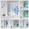 House Hold Waterproof Fabric Household Shower Curtain Accessories Shower Curtain 240 * 200 Home Marine Style Shower Curtain