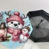 1PC Polar Bear Snowman Automatic Open/Close Umbrella Compact Folding Umbrella with 8-Rib Shaft Lightweight Esign, Fashion Lovers1255A