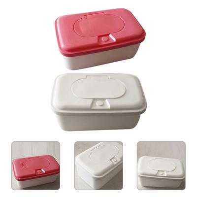 2 Pcs Wipe Box Tissue Holder Wet Wipes Container Toilet Stand Paper Plastic Baby