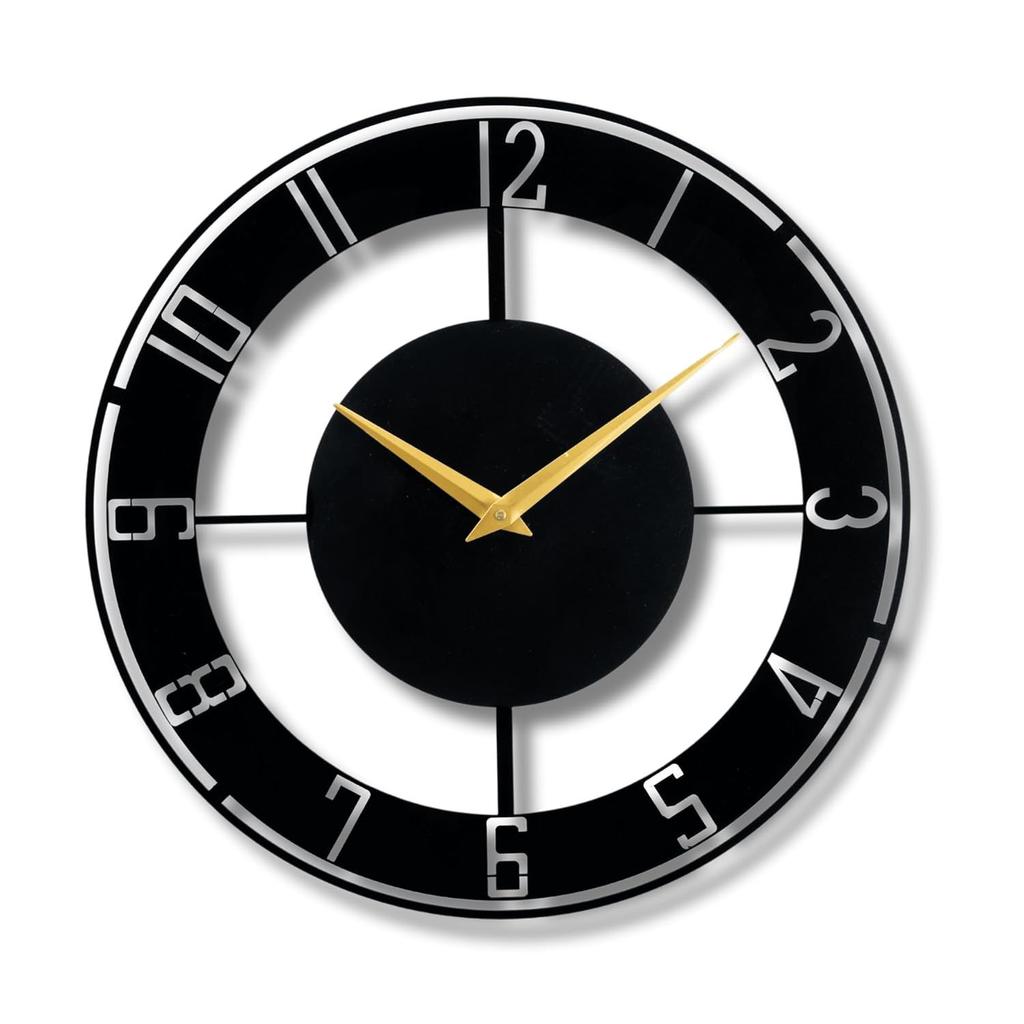Wall Clock for Home, Office, Living Room, Bedroom, Kids Room and Kitchen (40 X 40 Cm) | Big Size Stylish Latest Home Decor | (Battery Included)