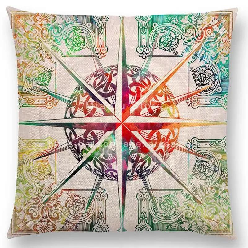 New Dreamy Sun Moon Stars Colorful Lotus Eternity Mandala Gorgeous Floral Pattern Design Prints Cushion Cover Pillow Case