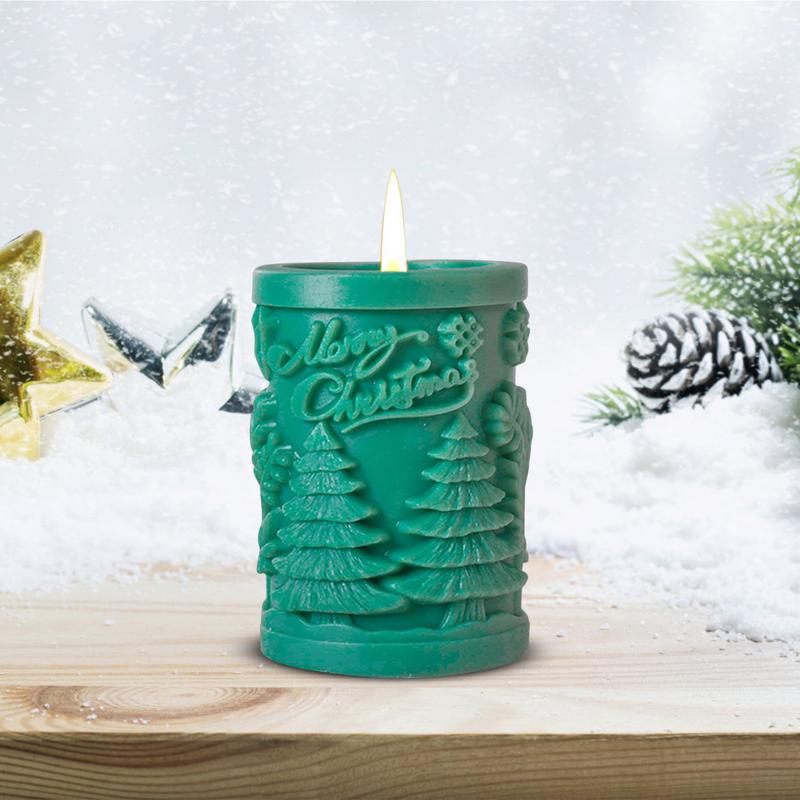 Candle silicone mold Christmas tree candle relief mold aromatherapy mold soft texture casting crafts for making candle chocolate