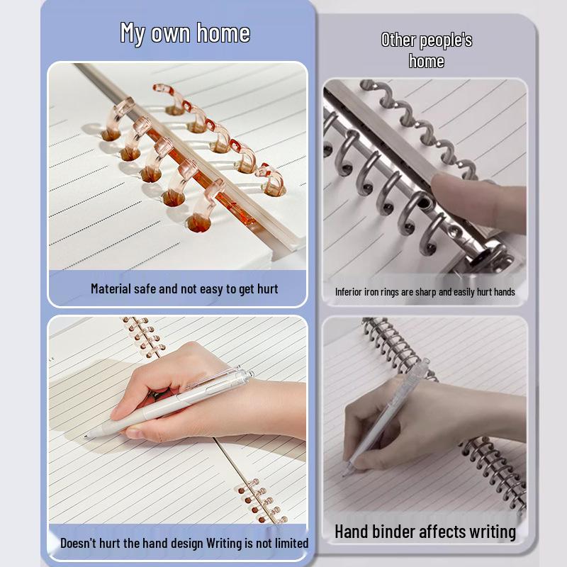 A5 Detachable Loose-Leaf Notebook with Horizontal Lines - Scratch-Free, Simple Student Design