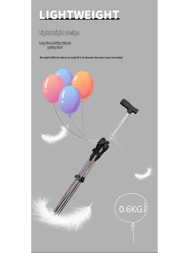 Tragbarer faltbarer Krückenhocker – Rutschfest, Leicht, Multifunktional für Reisen, Pendeln, Wandern & den Heimgebrauch