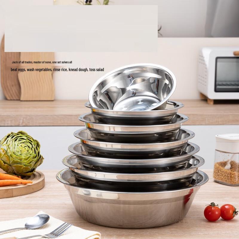 ZISIZ Deep Stainless Steel Soup Bowl
