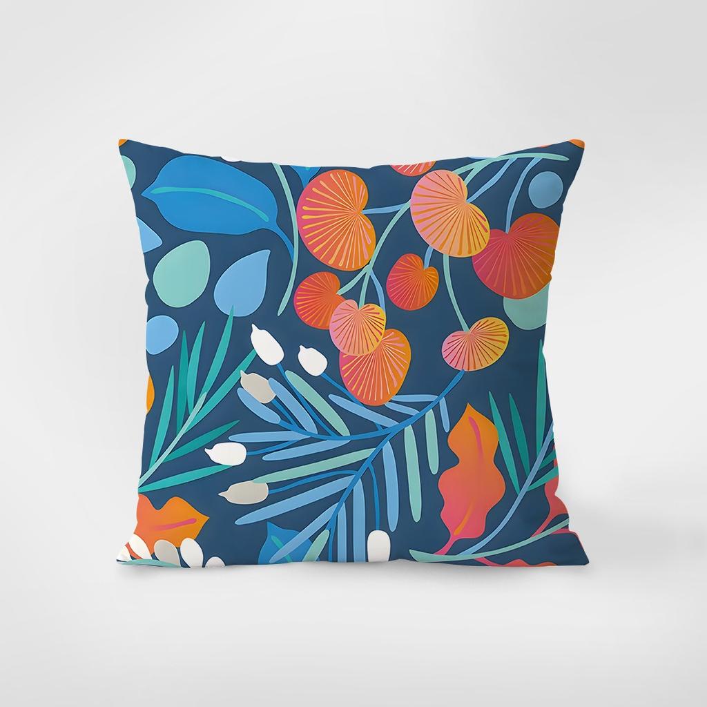 Simple Flower and Grass Pillowcase Dormitory Decoration Office Living Room Home Pillowcase