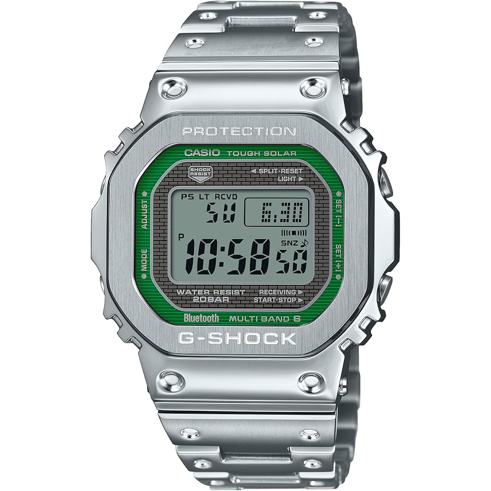 

Casio G-Shock GMW-B5000D-3JF Full Metal Bluetooth Solar Watch Men s Silver