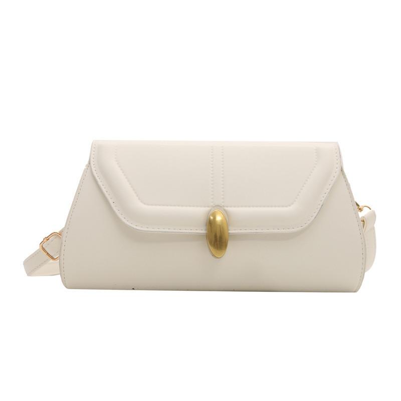 

Уличный Стиль Модные Сумки из ПУ Материала Трансграничные Сумки Весна 2024 Популярная Сумка через Плечо с Замком белый