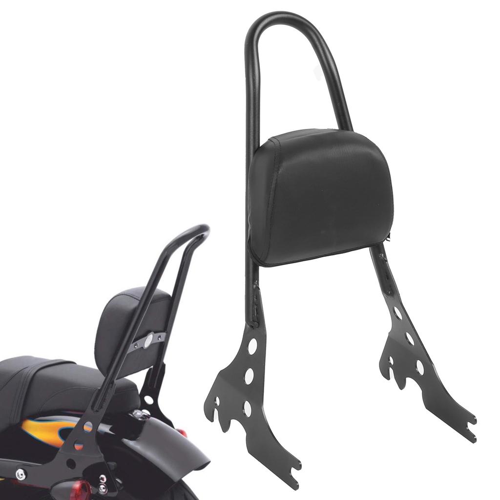 Detachable Motorcycle Backrest Bar Pad Kit Fit for XL883C XL883R 200R 200C XLH883 04-19