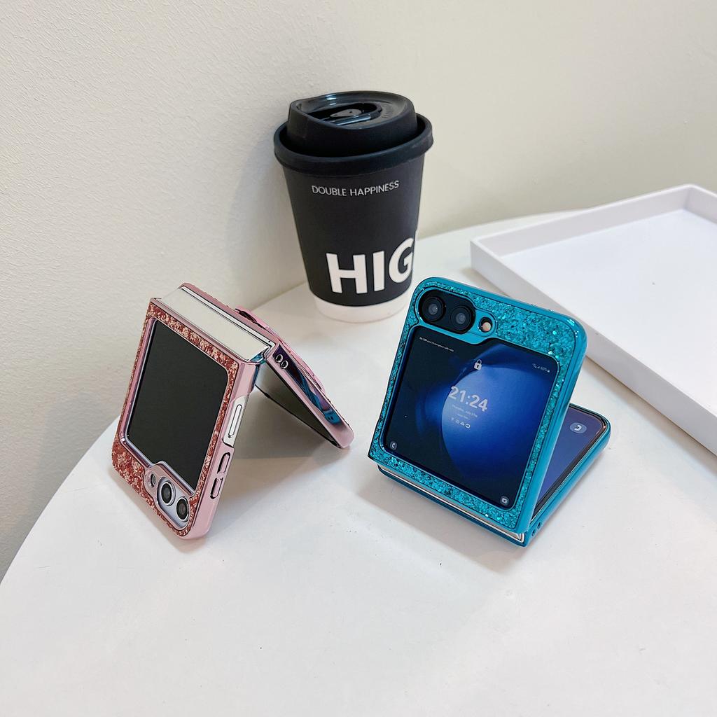 For Samsung Galaxy Z Flip7 FE 5G/Z Flip6 5G Case TPU+PC Kickstand Phone Cover with Mirror