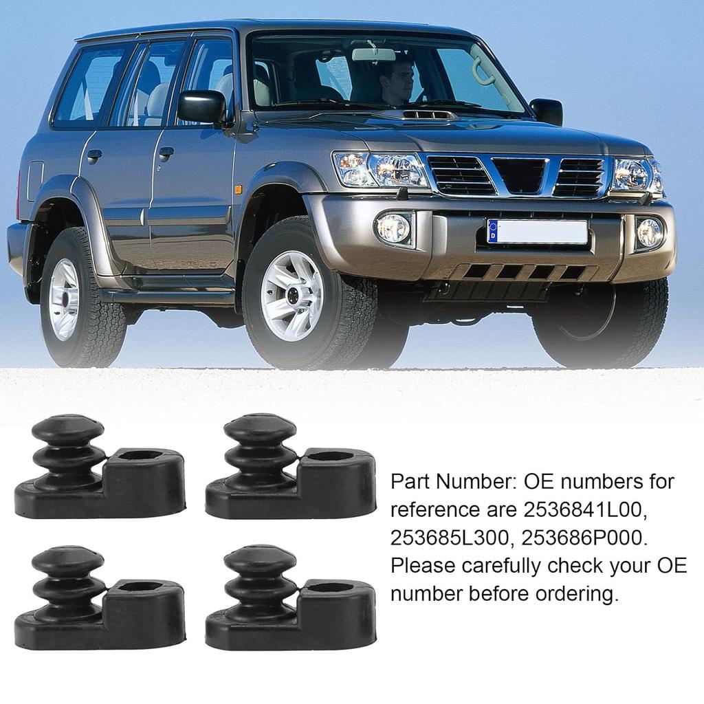 Aramox Door Switch Cap, 4pcs Car Door Switch Cover ABS 2536841L00 253685L300 253686P000 Replacement for Patrol Y60GQ Y61GU