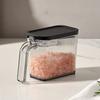 1 Sealed Pop-Top Seasoning Box with Spoon, Household Moisture-Proof Seasoning Bottle, Msg Salt Seasoning Storage Box