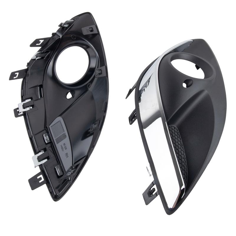 Car Fog Lamp Frame Black Front Bumper Grill High Universality Compatibility Practical Application Car Modification