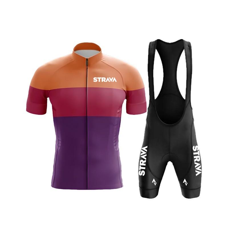 Mens Cycling Jersey Set Breathable Quick-Dry Short Sleeve Bike Sportwear Fit Comfortable