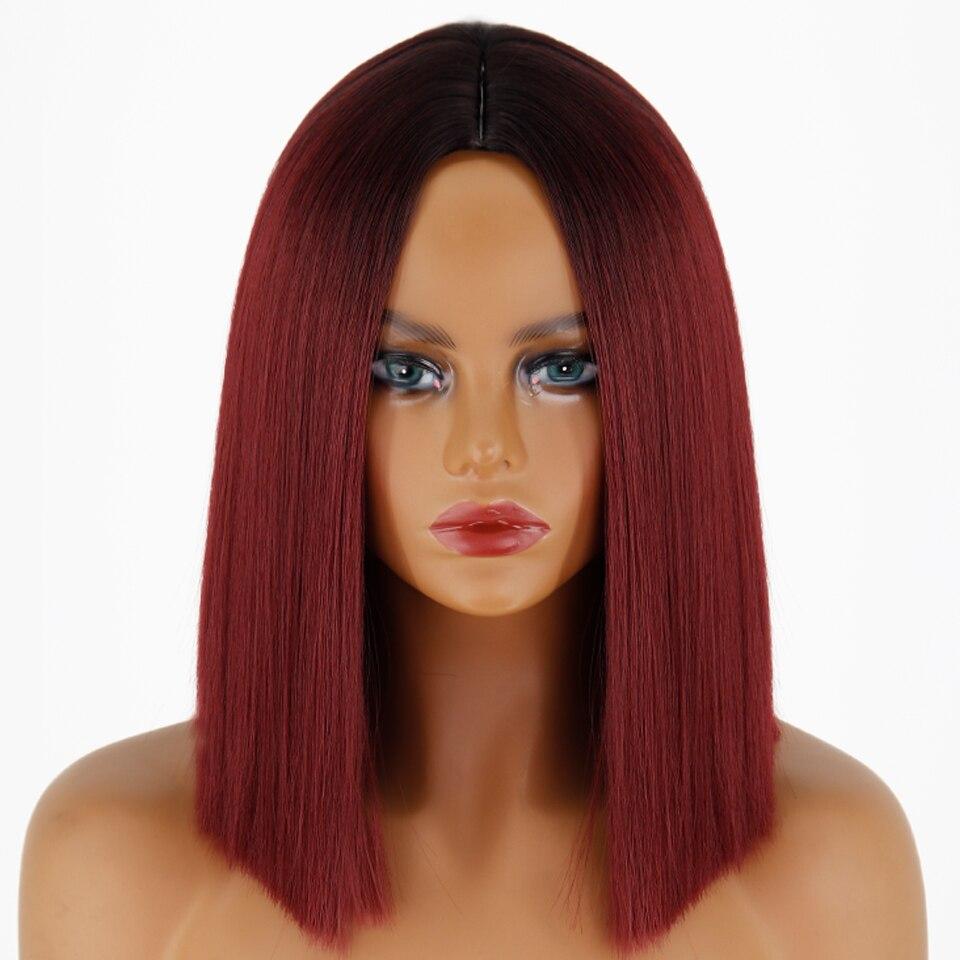 

XINRAN Женская мода Короткий прямой синтетический синий парик Женские волосы Боб Парик Натуральные синие волосы Подходит для вечеринки Косплей Ежедневное использование