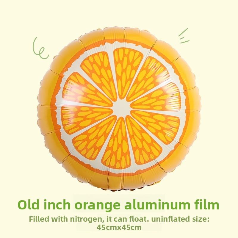 

Воздушные шары из алюминиевой фольги в форме фруктов и овощей, фотореквизит, украшение для мероприятия, украшение для тематической вечеринки в честь дня рождения 18 inch orange aluminum film
