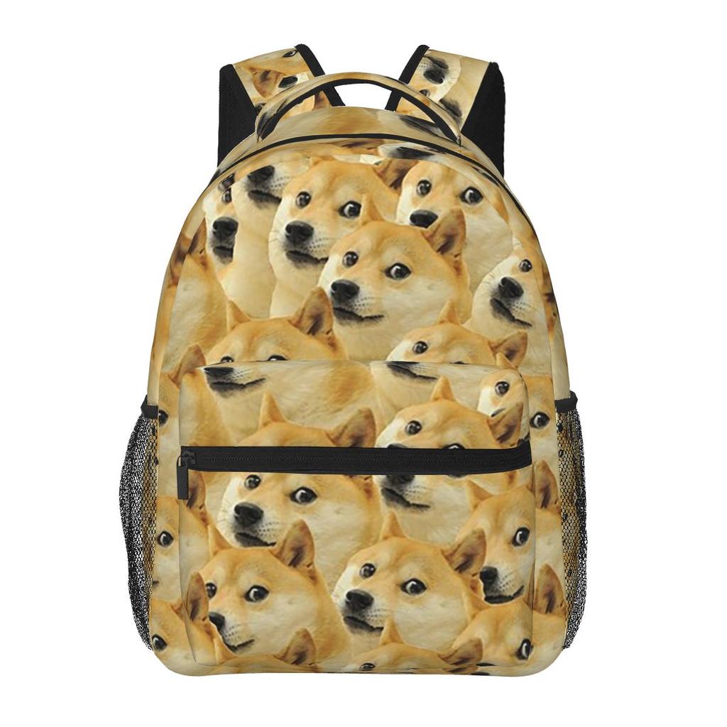 Doge Shiba Inu Memes Backpack Hot Sale Daypack Large Capacity Kids BookBag School Bag Shoulder Bags for Men Women