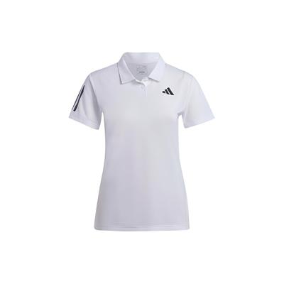 Striped Loose Fit Polo Shirt Women Tops White HY2703