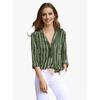 Simple and Fashionable Printed Striped Shirt for Women In Foreign Trade Loose Fit Shirt