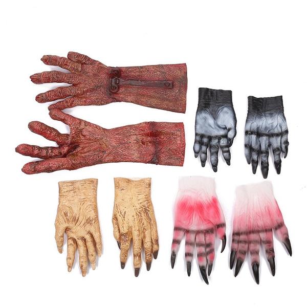 Halloween Make-up Party Requisiten Schwierig Horror Zombie Blut Handschuhe Cosplay Teufel Vinylhandschuhe