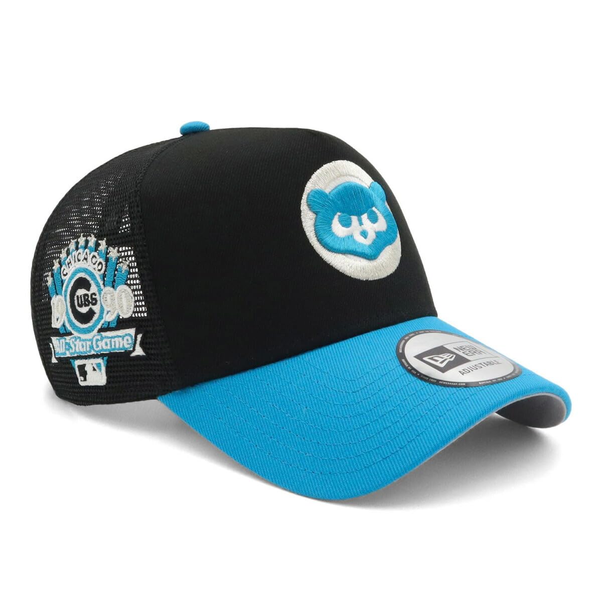 

New Era 9FORTY MLB Mesh ONSPOTZ Free Black with Blue Side Chicago Cubs A-Frame Cap, Exclusive, Black/Blue, Shipping, 9FORTY A-Frame Trucker, Patch,