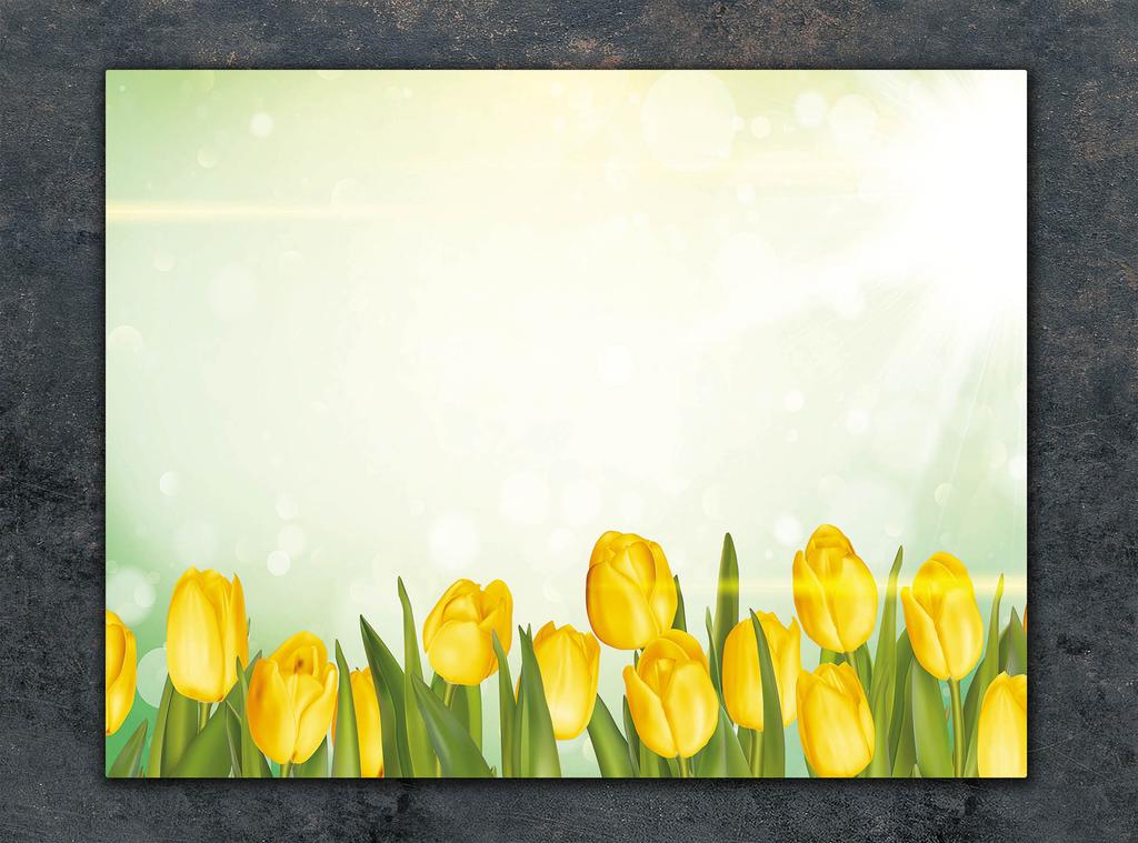 SZKLANA DESKA DO KROEJNIA 30x22 TULIPANY