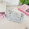 Snap Button Floral Makeup Bag Print Layered Storage Bag Organizer Pouch Coin Purse  Daily Storage