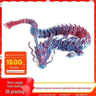 3D Printed Chinese Dragon Ornament and Egg Figurine Gift Toy
