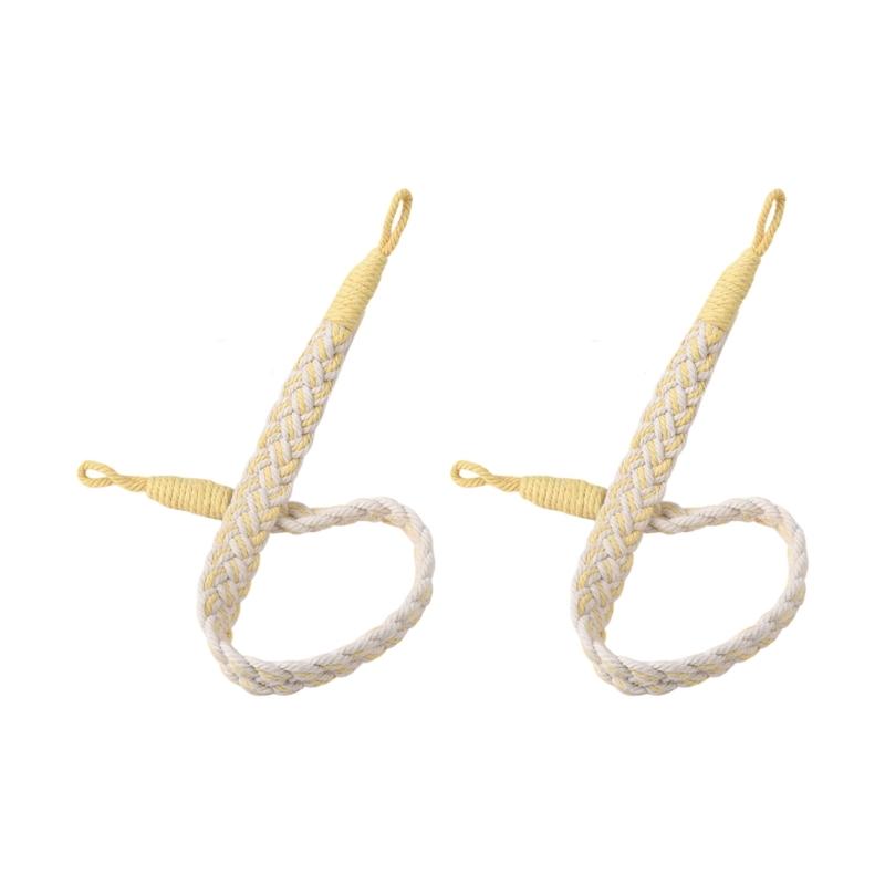2 Pack Cotton Blend Woven Drapery Holders Straps Fabric Tie Window Curtain Tiebacks Rope For Multipurpose Use