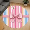 1pc Bow Gift Round Chair Mat Area Rug - Non-Slip, Floor Mat for Office, Bedroom, and Indoor Decor C1118042