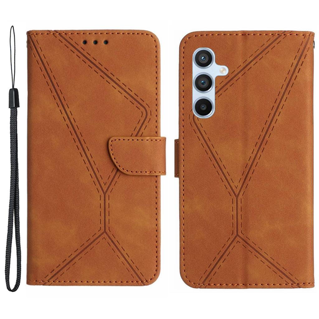 HT05 For Samsung Galaxy S24 FE Case Leather Magnetic Clasp Wallet Flip Phone Cover