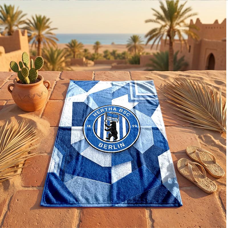 Hertha bsc FC Stampa Microfibra Asciugamano da Spiaggia Asciugatura Rapida Assorbente Grande Asciugamano per Spiaggia Nuoto Viaggio