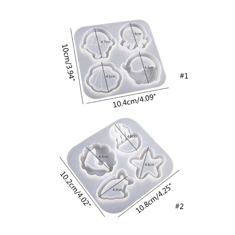 Marine Animals Silicone Mold Epoxy Resin Mold Quicksand Keychain Mold DIY Jewelry Pendant Tools Crafts Making Supplies