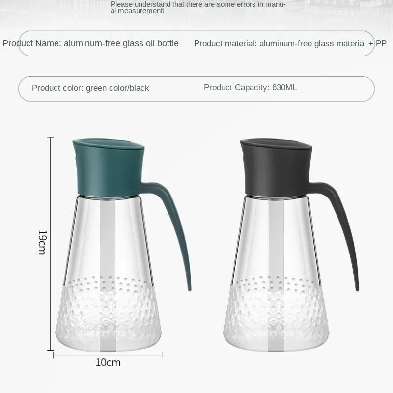 

Glass Cruet Oil Dispenser Bottles Oiler Kitchen Spice Bottle Gravity Anti-Leakage Sauce Vinegar Leak-proof Vinegar Bottle Sauce чорний